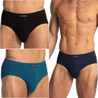 Majtki męskie - LAMA Slipy Męskie Dopasowane Majtki z Bawełny Klasyczne Wygodne 3-PAK - L - miniaturka - grafika 1