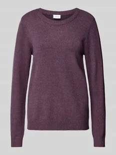 Sweter z dzianiny z prążkowanymi wykończeniami model ‘Viril’ - Swetry damskie - miniaturka - grafika 1