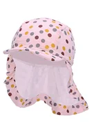 Czapki damskie - Sterntaler Unisex dziecięca czapka z daszkiem kark kropki czapka dziecięca, różowa, normalna, Rosa, 45 - miniaturka - grafika 1