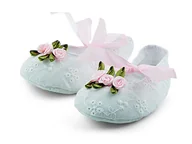 Buty dla dziewczynek - Śliczne bawełniane buciki niemowlęce r. 6-12 m-cy - miniaturka - grafika 1