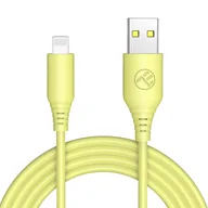 Kable USB - Tellur Silicone Data Cable, Usb To Lightning, 3A, 1M, Yellow - miniaturka - grafika 1