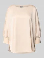 Bluzki damskie - Bluzka z satyny z rękawami o dł. 3/4 - miniaturka - grafika 1