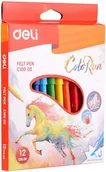 Flamastry - Flamastry Deli C10000 12 kolorów - miniaturka - grafika 1