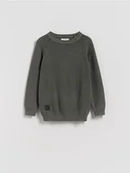 Bluzy dla chłopców - Reserved - Bawełniany sweter - ciemnoszary - miniaturka - grafika 1