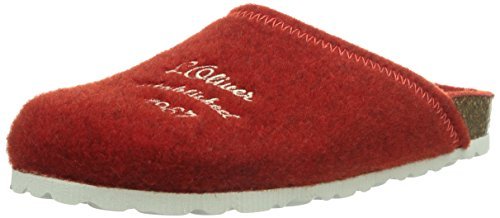 s.Oliver 47100 płaskie kapcie dziecięce, uniseks, czerwony - Czerwony Red Offwhite 511-31 EU