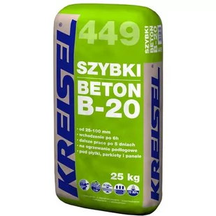 Szybki beton B-20 449 25 kg KREISEL - Zaprawy budowlane - miniaturka - grafika 1