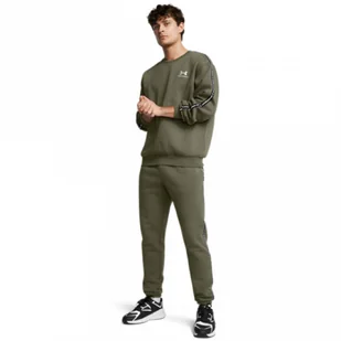 Męskie spodnie dresowe Under Armour UA Icon Fleece Jogger Taping - zielone - Spodnie męskie - miniaturka - grafika 1
