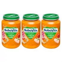 BoboVita Obiadek Warzywa z delikatną rybą po 8 miesiącu Zestaw 3 x 190 g - Dania dla dzieci - miniaturka - grafika 1
