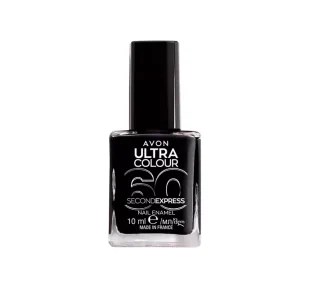 Avon Ultra Colour 60 Second Express szybkoschnący lakier do paznokci Power Black 10 ml - Lakiery do paznokci - miniaturka - grafika 1