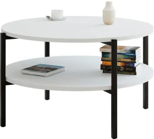 Biały stolik kawowy do salonu R4-H12 - Ławy i stoliki kawowe Biały stolik kawowy do salonu R4-H12 - Ławy i stoliki kawowe - miniaturka - grafika 1