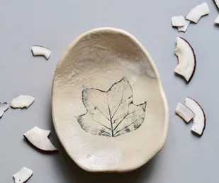 Liść tulipanowca - magiczny półmisek w stylu boho handmade - Miski i półmiski - miniaturka - grafika 1