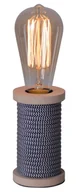 Lampy stojące - Näve Lampa stołowa Max, drewniana stopa, antracyt - miniaturka - grafika 1