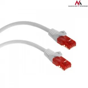 Maclean MCTV-301 W 47265 Przewód kabel patchcord UTP cat6 wtyk-wtyk 1m biały CEN-47265 - Patchcordy - miniaturka - grafika 1