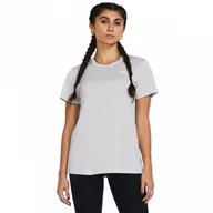 Koszulki i topy damskie - Damska koszulka treningowa Under Armour Tech SSC- Twist - szara - miniaturka - grafika 1