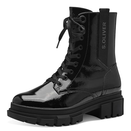 s.Oliver Damskie sztyblety Lace Boot Flat 5-25221-43, 37 EU
