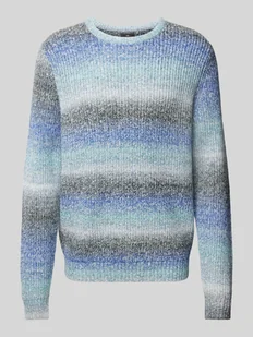 Sweter z dzianiny z okrągłym dekoltem - Swetry męskie - miniaturka - grafika 1