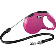 Smycze dla psów - Flexi Smycz linka Classic, różowa, M, 20 kg - miniaturka - grafika 1