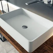 Umywalki - Bernstein Umywalka nablatowa PB2012 odlew mineralny biały mat - miniaturka - grafika 1