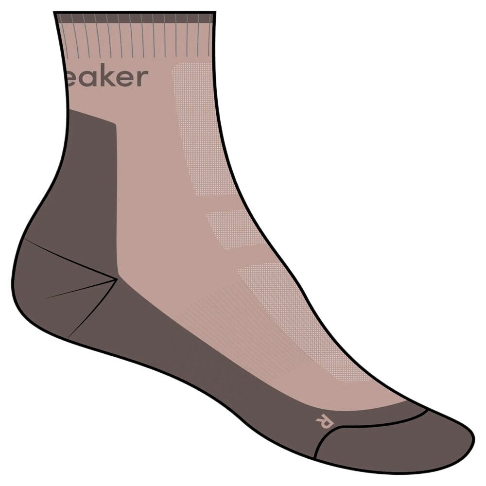 Skarpetki damskie Icebreaker Hike+ Ultralight Quarter Pink Quartz/Porcini L