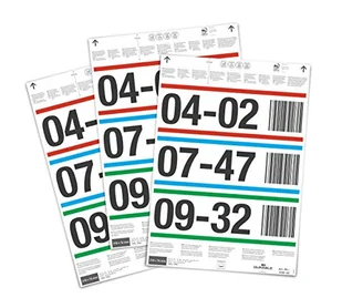 Etykiety do kieszeni magazynowych A4 perforowane 210x74mm 3 etykiety na arkuszu 20ark. /102802/ DU209-210 - Etykiety do drukarek - miniaturka - grafika 2