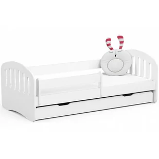 Łóżko dziecięce 180x80 PLAY ze stelażem i materacem białe - Łóżka dla dzieci i młodzieży - miniaturka - grafika 1