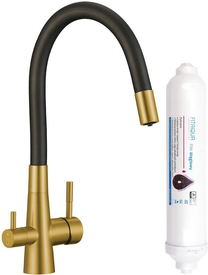 LAVEO BRIBG68D RIVECO Bateria zlewozm. z elast. wylew. z systemem filtrującym Amii Jednouchwytowa