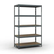 Szafy i regały magazynowe - B2B Partner Regał półkowy 1966 x 1200 x 600 mm, nośność 280 kg 540030 - miniaturka - grafika 1