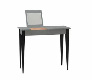 Toaletka MIMO z Lusterkiem - 85x35cm Czarne Nogi / Ciemnoszara - Toaletki - miniaturka - grafika 1