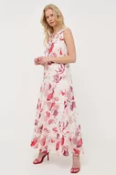 Sukienki - BOSS sukienka kolor różowy maxi rozkloszowana - Boss - miniaturka - grafika 1