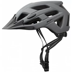Kross Kask ATTIVO z daszkiem L 58-61cm szary mat T4CKS000040LGY - Kaski rowerowe - miniaturka - grafika 1