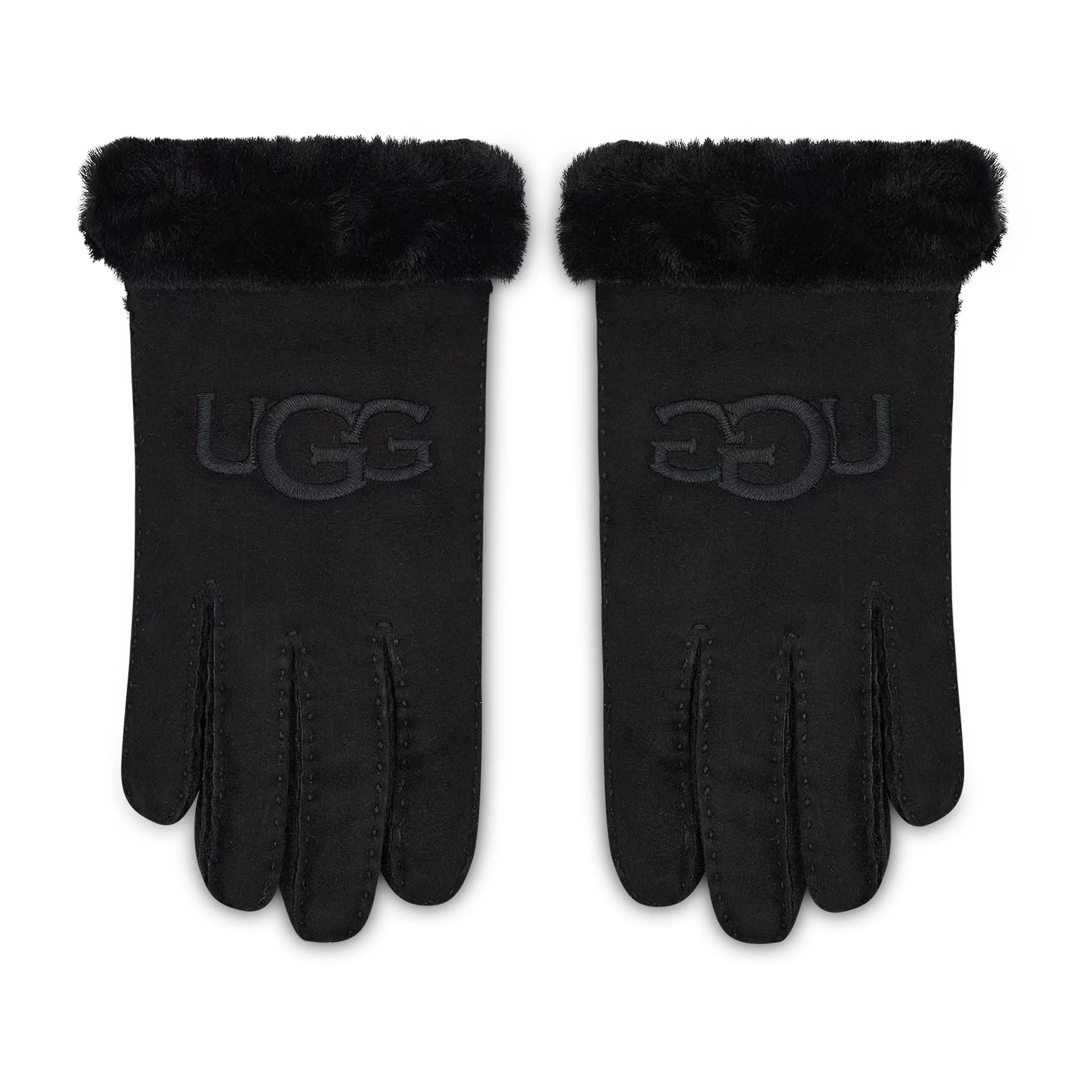 UGG Rękawiczki Damskie W Sheepskin Embroider Glove 20931 Black