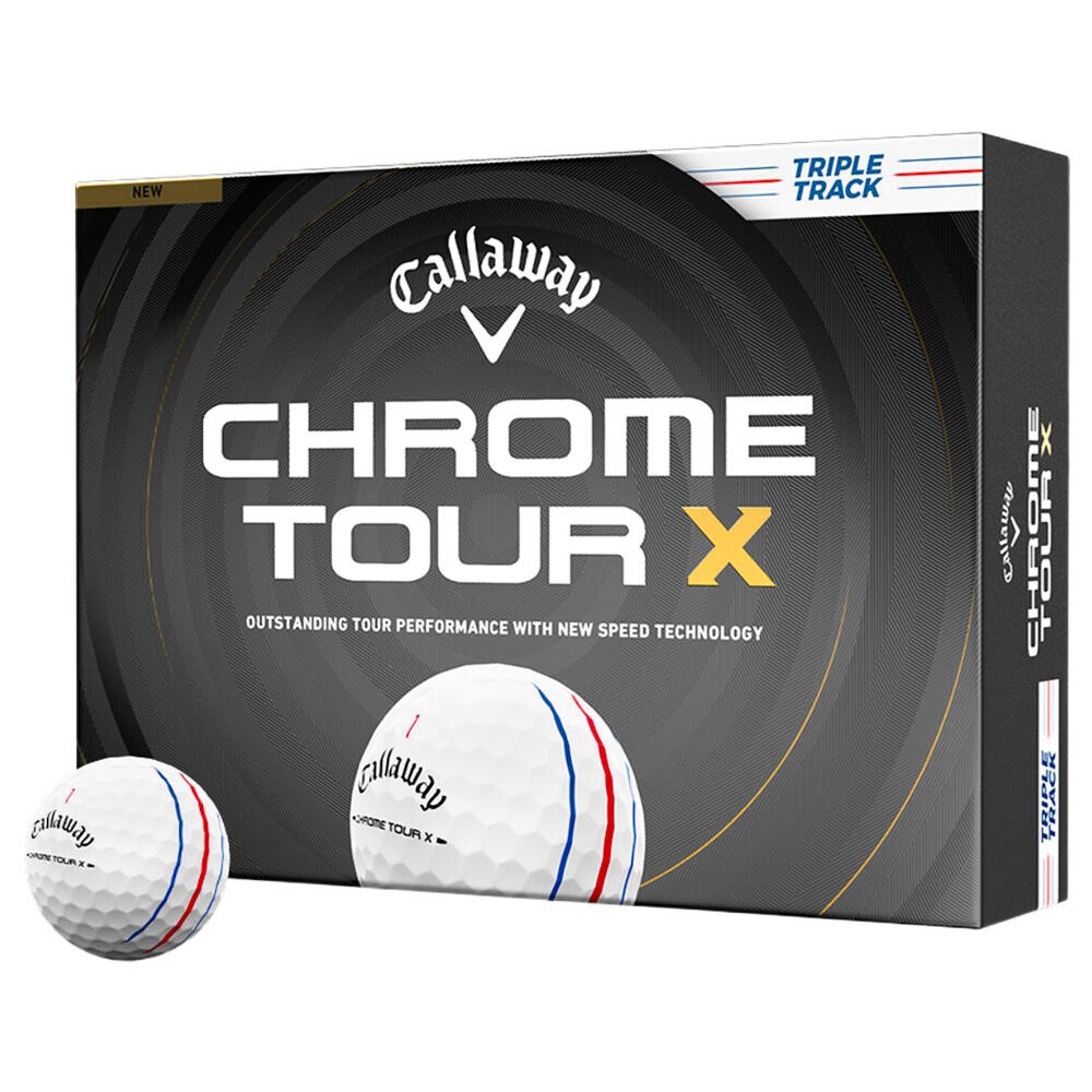 Piłki golfowe Callaway Chrome Tour X 26 White Triple Track