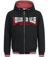 Bluzy męskie - Bluza LONSDALE NATEBY czarna rozpinana-M - miniaturka - grafika 1