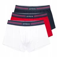 Majtki męskie - Klasyczne dopasowane męskie bokserki 3 pak mix OM-UNBO-0109 M - miniaturka - grafika 1