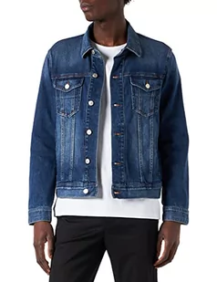 Armani Exchange Męska kurtka z logo Back Patch, indygo denim, rozmiar M - Kurtki męskie - miniaturka - grafika 1