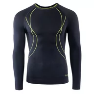 Pozostała odzież narciarska - Bielizna termoaktywna męska bluza Hi-Tec Ikar Top czarna rozmiar XXXL - miniaturka - grafika 1