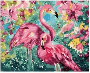 Malowanie po numerach - Flamingi w kolorach 40x50 - Twoje Hobby - Malowanie po numerach - miniaturka - grafika 1