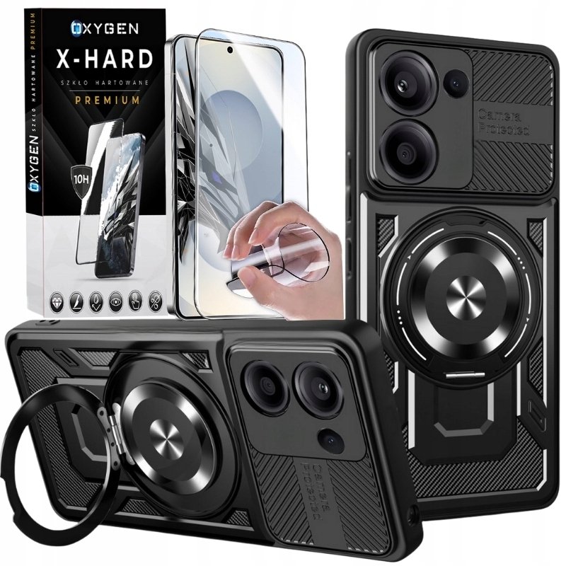 Etui na telefon Oxygen Rr MAGSafe do Samsung Galaxy S25 Fe Szkło X-hard