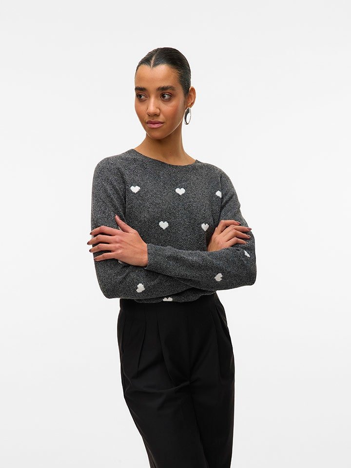 Vero Moda Sweter w kolorze antracytowym