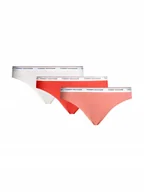 Majtki damskie - TOMMY HILFIGER BIKINI DAMSKIE MAJTKI 3 PACK BIKINI KORALOWE/BEŻOWE r.S - miniaturka - grafika 1