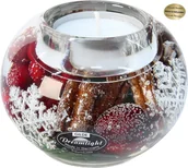 Świeczniki - ŚWIECZNIK SZKLANY ZIMOWY PREZENT DLA BABCI, CIOCI, MAMY - miniaturka - grafika 1