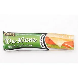 Woreczki przezroczyste 20 x 30 cm 50 sztuk Pucuś - Folia, papier śniadaniowy, serwetki - miniaturka - grafika 1