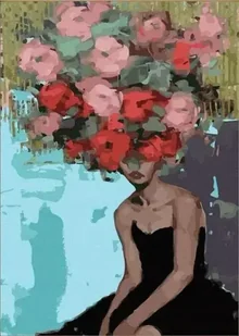 Twoje Hobby Malowanie po numerach. Kwiatowy hełm 40 x 50 cm - Malowanie po numerach - miniaturka - grafika 2