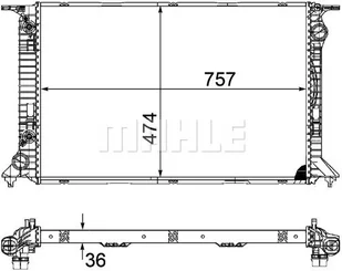 Chłodnica, układ chłodzenia silnika Mahle CR 1133 000P - Układ chłodzenia - akcesoria - miniaturka - grafika 1