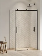 Kabiny prysznicowe - New Trendy EXK-3977 KABINA SOFTI BLACK PROSTOKĄTNA 120x100x200 CZYSTE 8mm ACTIVE SHIELD - miniaturka - grafika 1