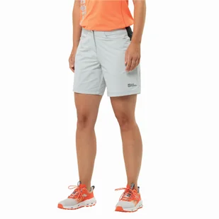 Damskie spodenkki rowerowe Jack Wolfskin GRAVEX SHORTS W cool grey - 34 - Spodnie rowerowe - miniaturka - grafika 1