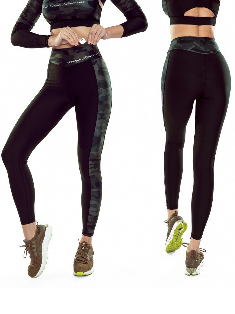 Radical, Leginsy damskie Radical Rabel Long, Czarny-moro, rozm. S