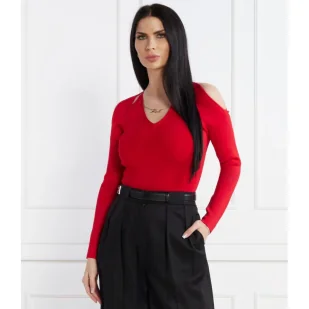 Karl Lagerfeld Sweter | Slim Fit - Swetry damskie - miniaturka - grafika 1