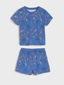 Piżamy chłopięce - Sinsay - Piżama dwuczęściowa z motywem dinozaurów - granatowy - miniaturka - grafika 1