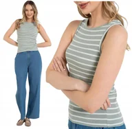 Koszulki i topy damskie - Koszulka Top Damski Bawełniany w Prążek Na Ramiączkach MORAJ W Paski S - miniaturka - grafika 1